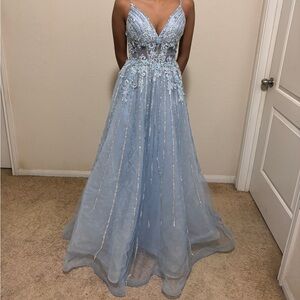 Light blue cinderella style gown